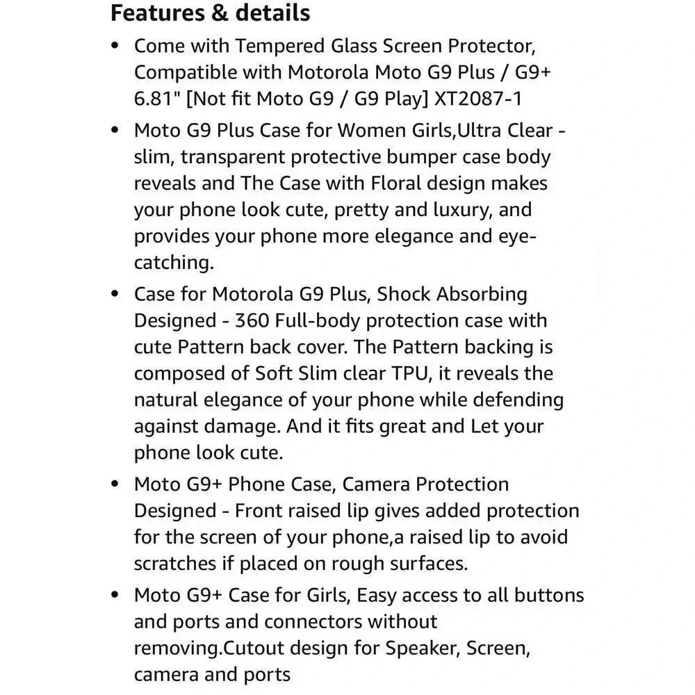 Flag‎ Case For Moto G9 Plus XT2087-1 6.81” With Tempered Glass Screen Protector